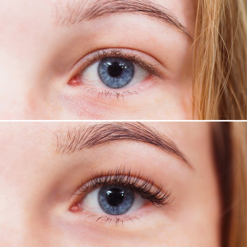 Lash extensions result, natural